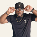 Black CLRTY FRST 7 Tee
