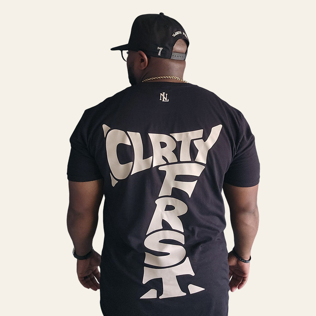 Black CLRTY FRST 7 Tee