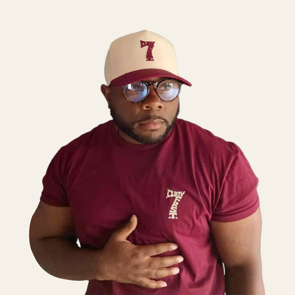Maroon CLRTY FRST 7 Tee