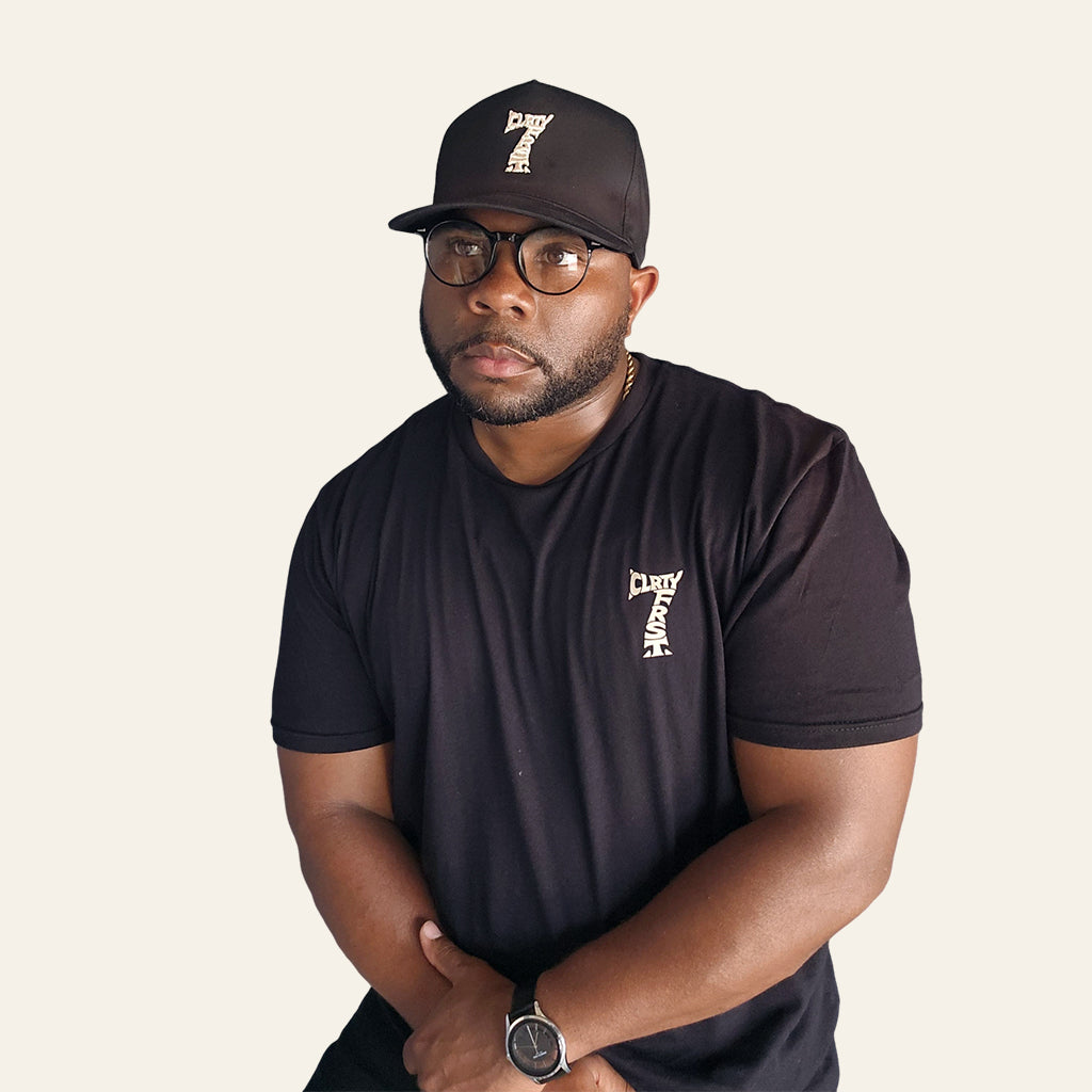 Black CLRTY FRST 7 Tee