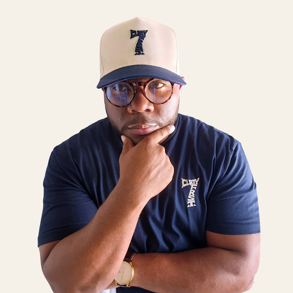 Blue CLRTY FRST 7 Tee