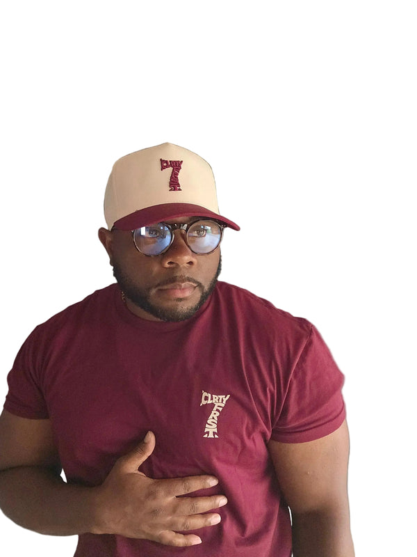 Maroon CLRTY FRST 7 Tee